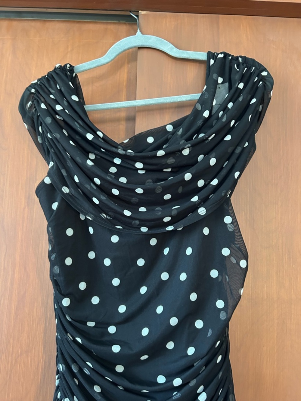 NWT Abercrombie & Fitch Black Polka Dot Bodysuit - Picture 6 of 6